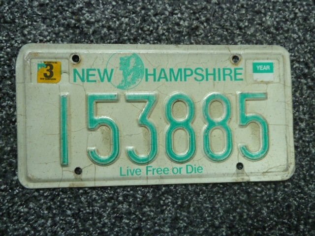 Kentekenplaat licenseplate New Hampshire 8 USA, Verzenden, Gebruikt, Auto's