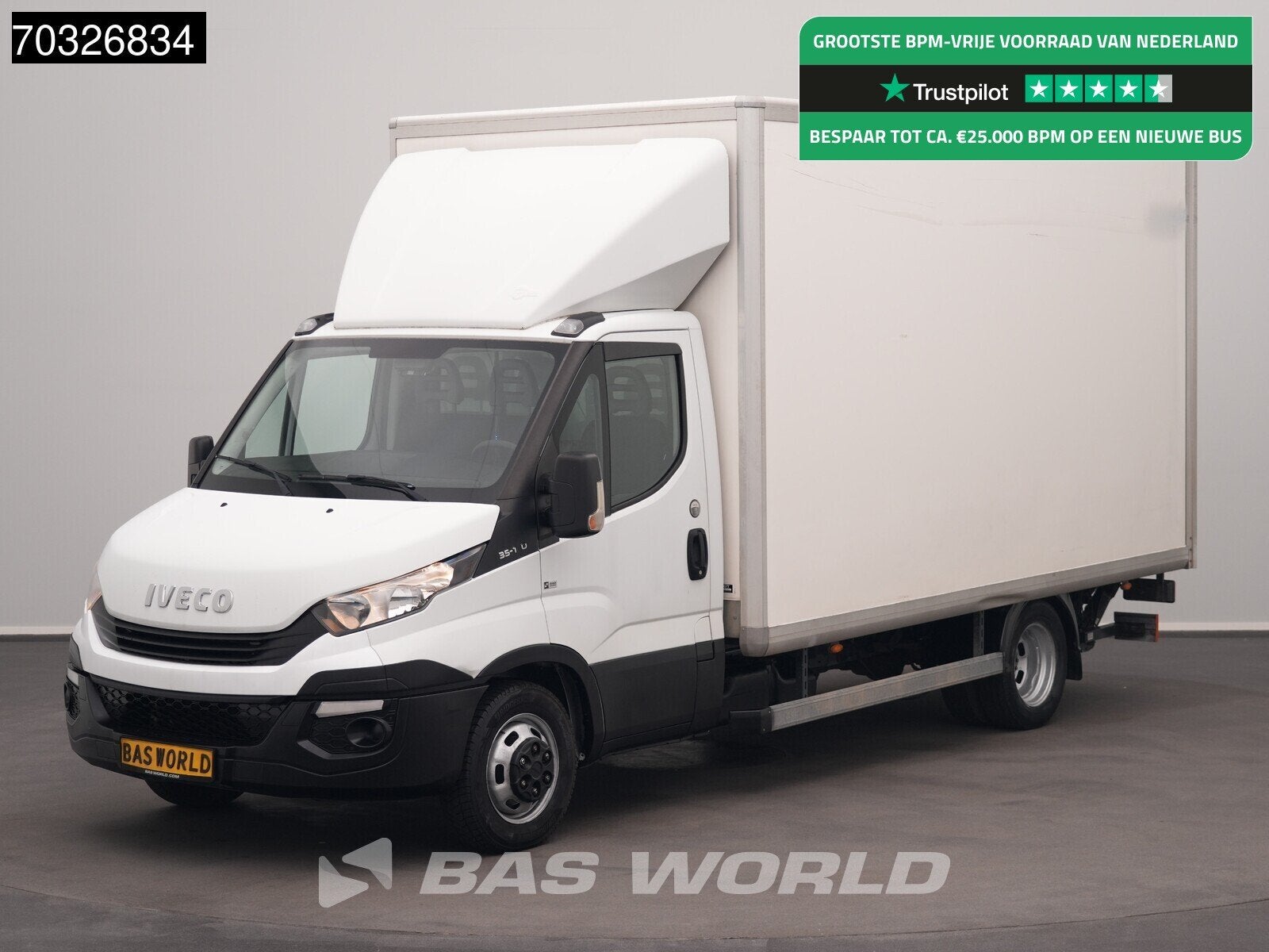 Iveco Daily 35C14 Laadklep Bakwagen Airco Cruise Euro6 Meube, Auto's, Bestelauto's, 2965 kg, Stof, Gebruikt, Euro 6