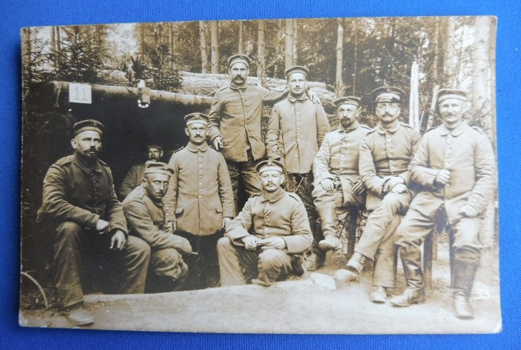 Originele Duitse WO1 Foto Soldaten Unterstand (Argonnen?) S, Verzamelen, Verzenden, Landmacht, Duitsland, Foto of Poster