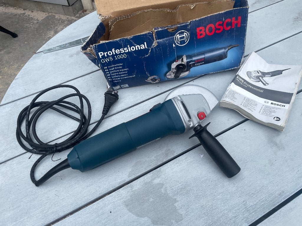 Bosch Professional GWS 1000 haakse slijpmachine, Ophalen of Verzenden, Zo goed als nieuw, 1000 watt of meer, Haakse handslijpmachine
