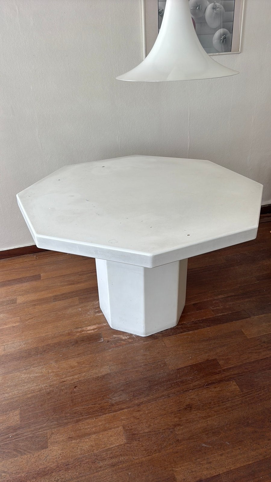 GRATIS!! Grote witte eet tafel, Ophalen, Gebruikt, 100 tot 150 cm, 50 tot 100 cm