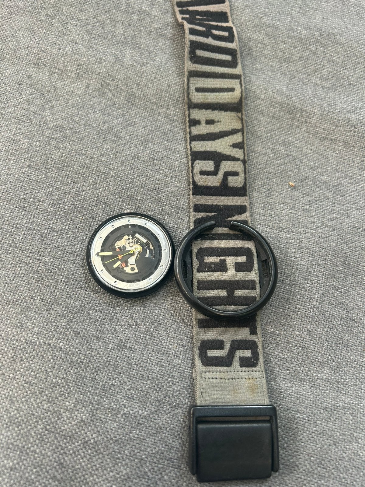 Vintage Pop Swatch ‘Knock Out’ (PWBB139) uit 1991 – Skeleton, Overige materialen, Met bandje, Polshorloge, 1960 of later