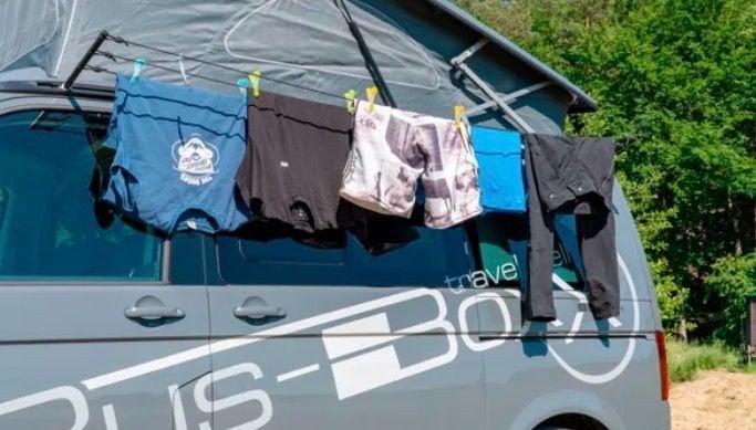 Draagbaar droogrek voor camper volswagen, Ophalen of Verzenden, Gebruikt