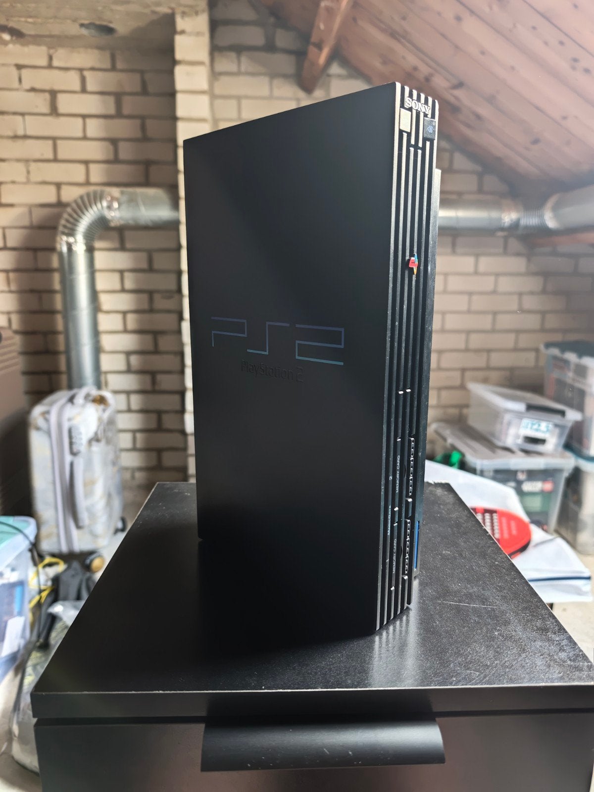 PlayStation 2 Slim met 2 controllers en extra's, Ophalen of Verzenden, Met 2 controllers