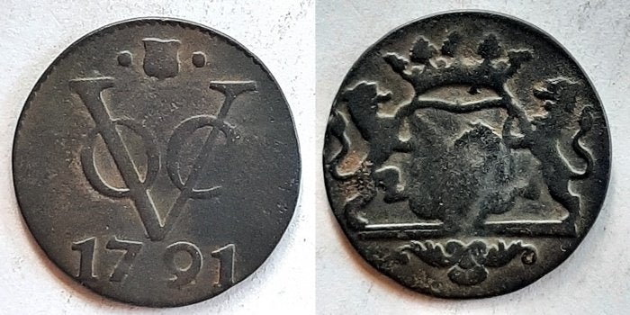 VOC Duit Utrecht 1791, Postzegels en Munten, Verzenden, Vóór koninkrijk, Overige waardes