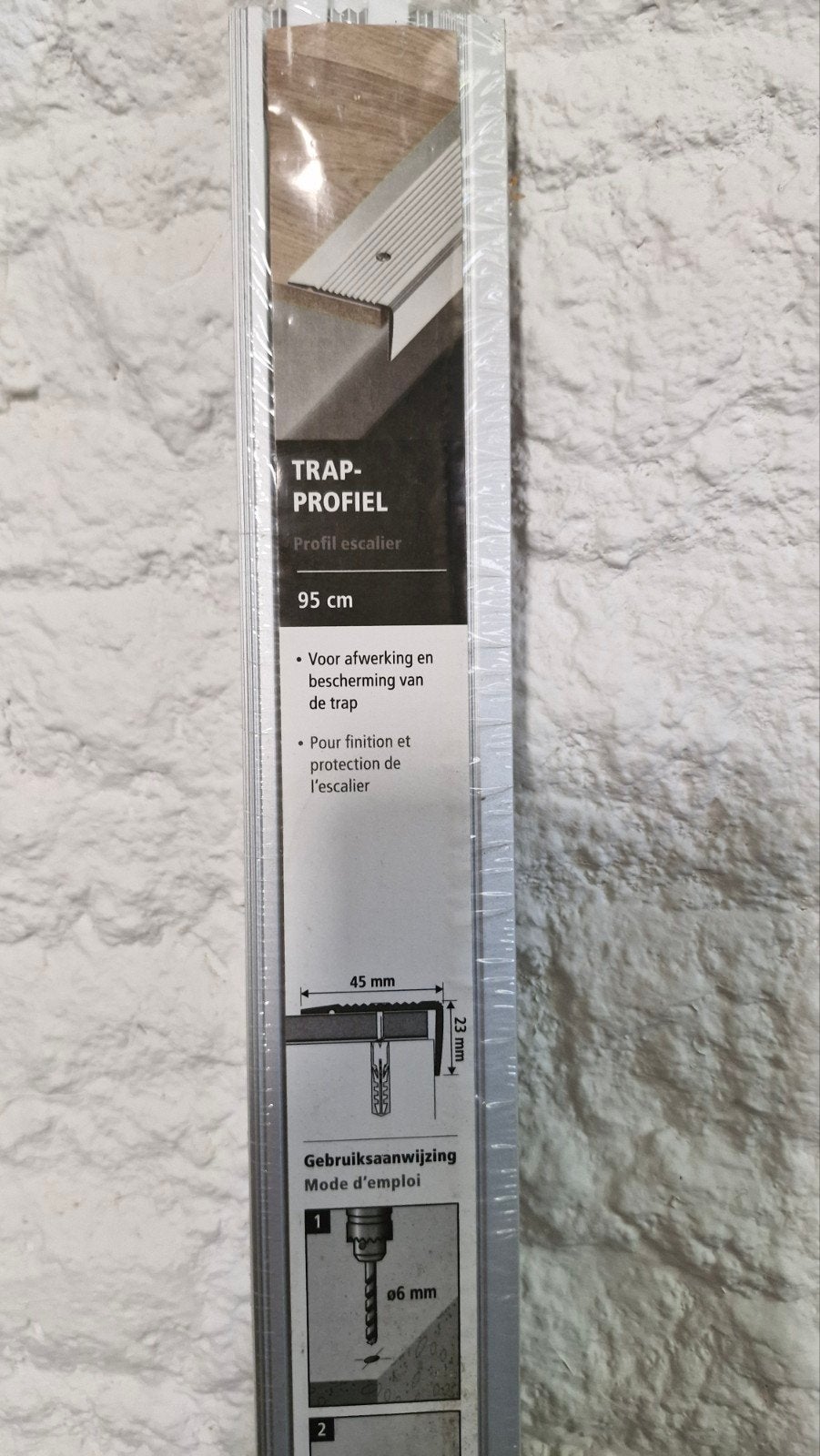 Nieuw trapprofiel 95 cm - Zilver, Ophalen of Verzenden, Nieuw, Trap, Minder dan 2 meter