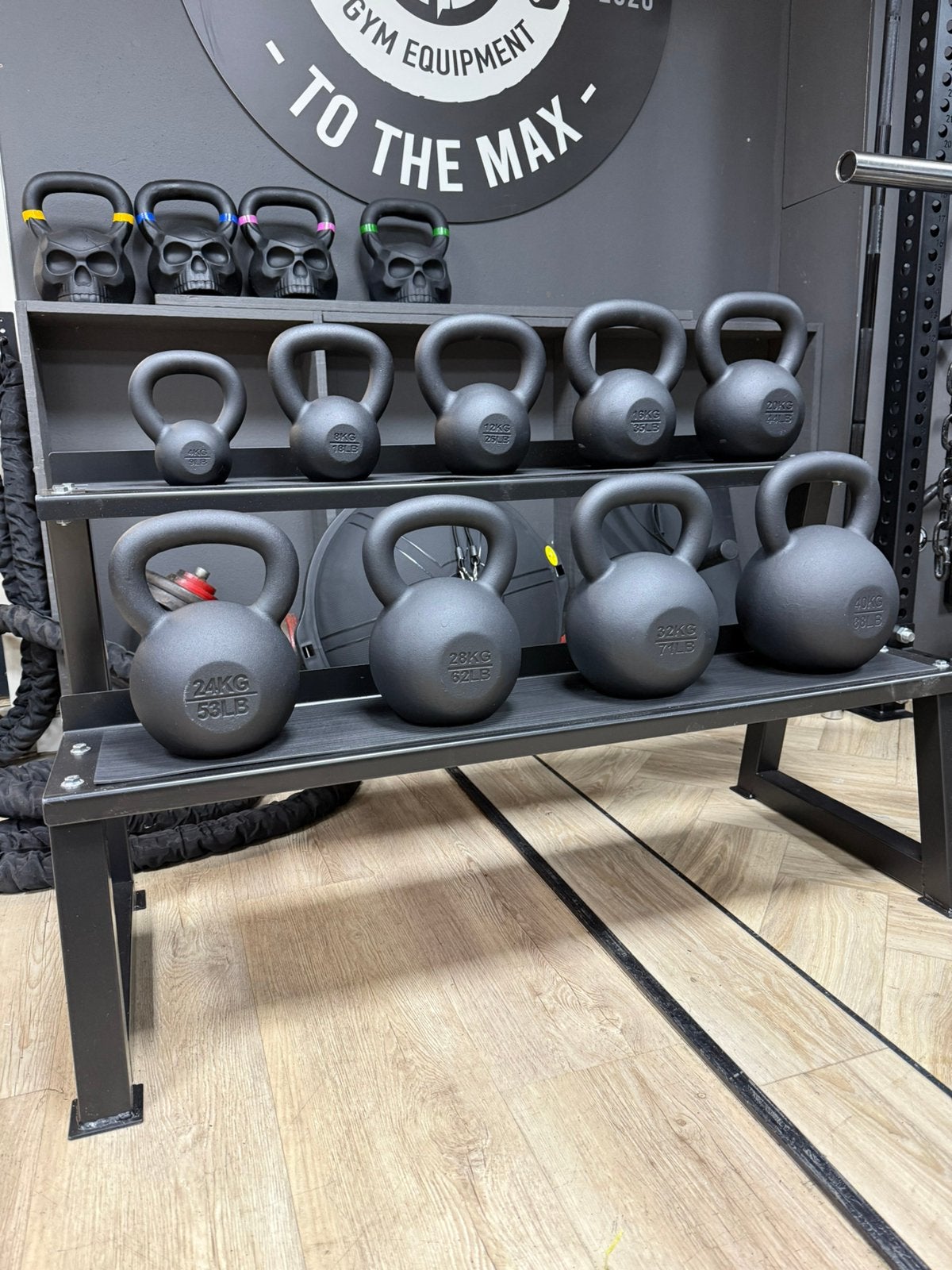Zwarte gietijzeren/cast Iron black kettlebells tot 40 kilo!, Nieuw, Ophalen of Verzenden, Info@fitnestradingtothemax.nl, .