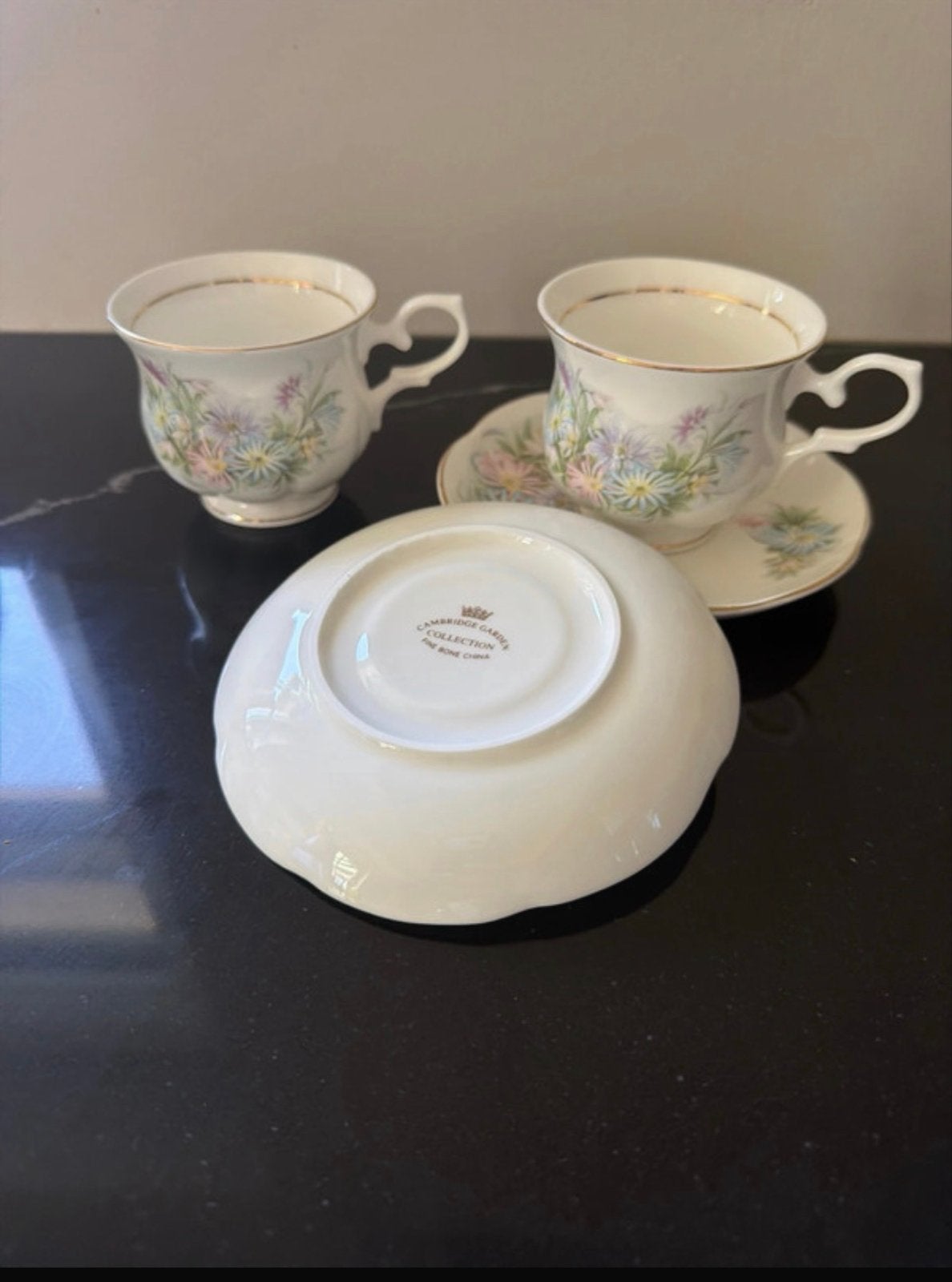 Cambridge Gardens The Fine Bone China kop en schotel set, Ophalen of Verzenden