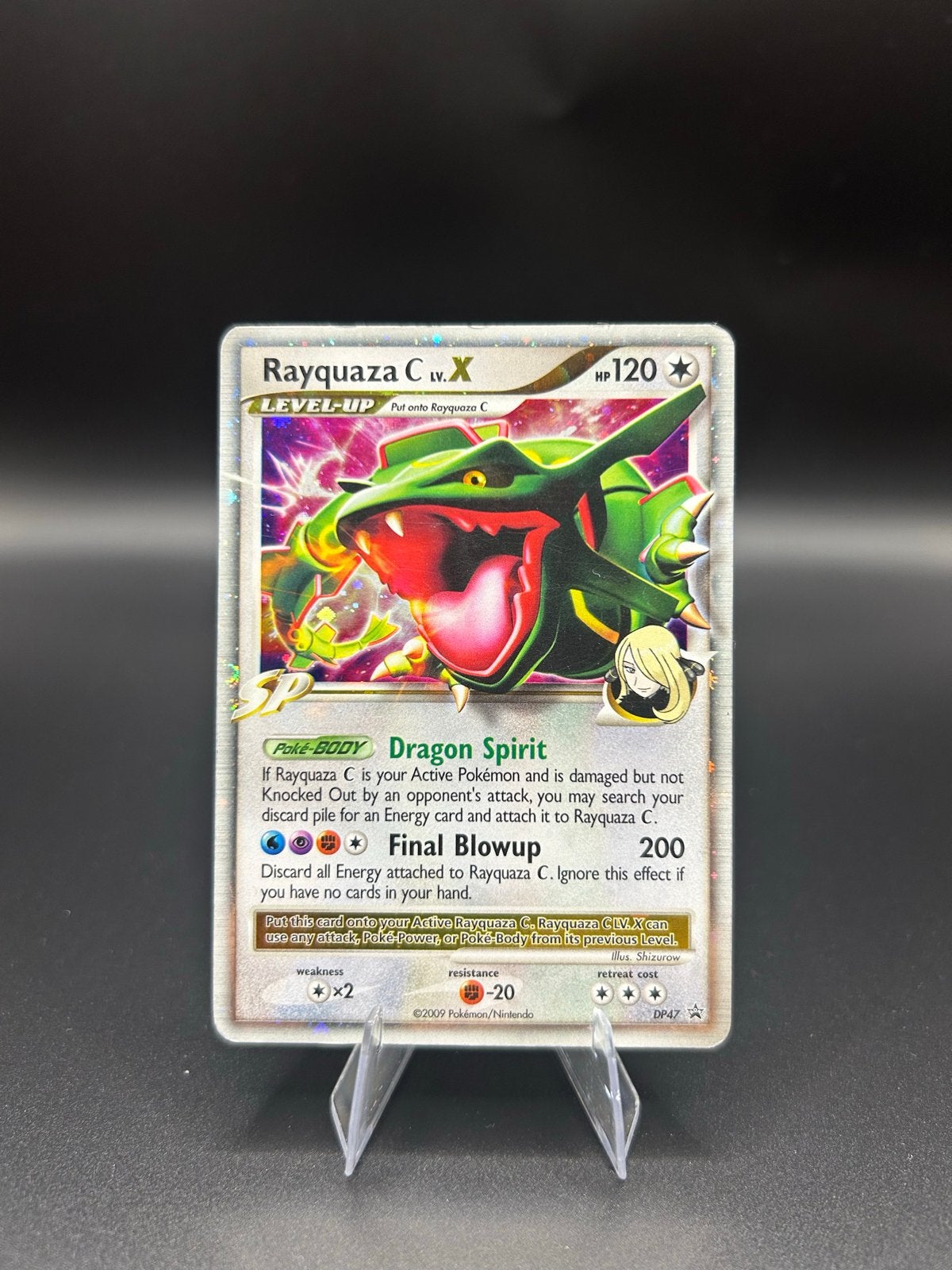 Rayquaza C LV.X DP47 Pokémon kaart - LP conditie, Ophalen of Verzenden, Gebruikt, Losse kaart