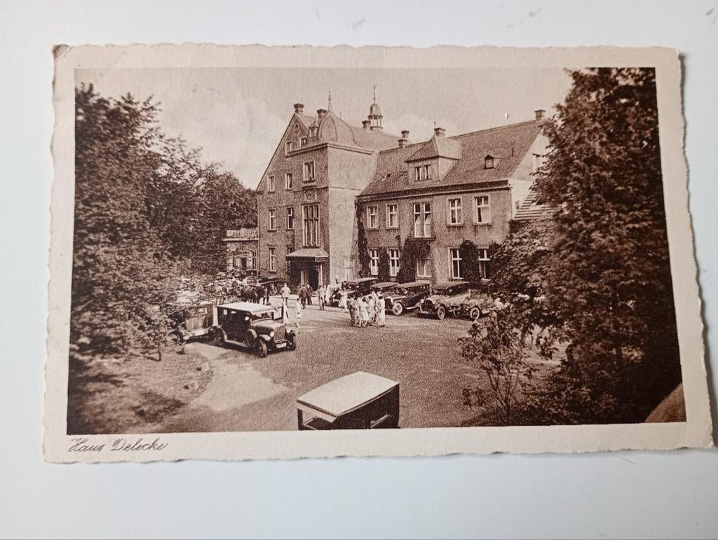 Duitsland Soest Haus Delecke met Auto's 1933, Ophalen of Verzenden, 1920 tot 1940, Gelopen, Duitsland