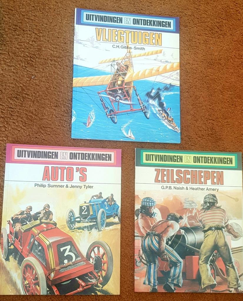 Uitvindingen en Ontdekkingen:Vliegtuigen, Auto's, Zeilschep, Ophalen of Verzenden