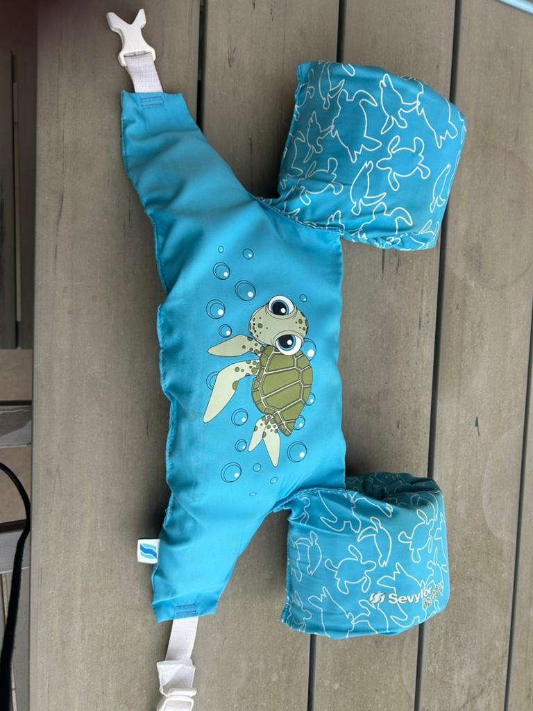 Puddle Jumper zwemvest/ zwembandjes met schildpadprint, Jongen of Meisje, One size, Ophalen of Verzenden, Zo goed als nieuw