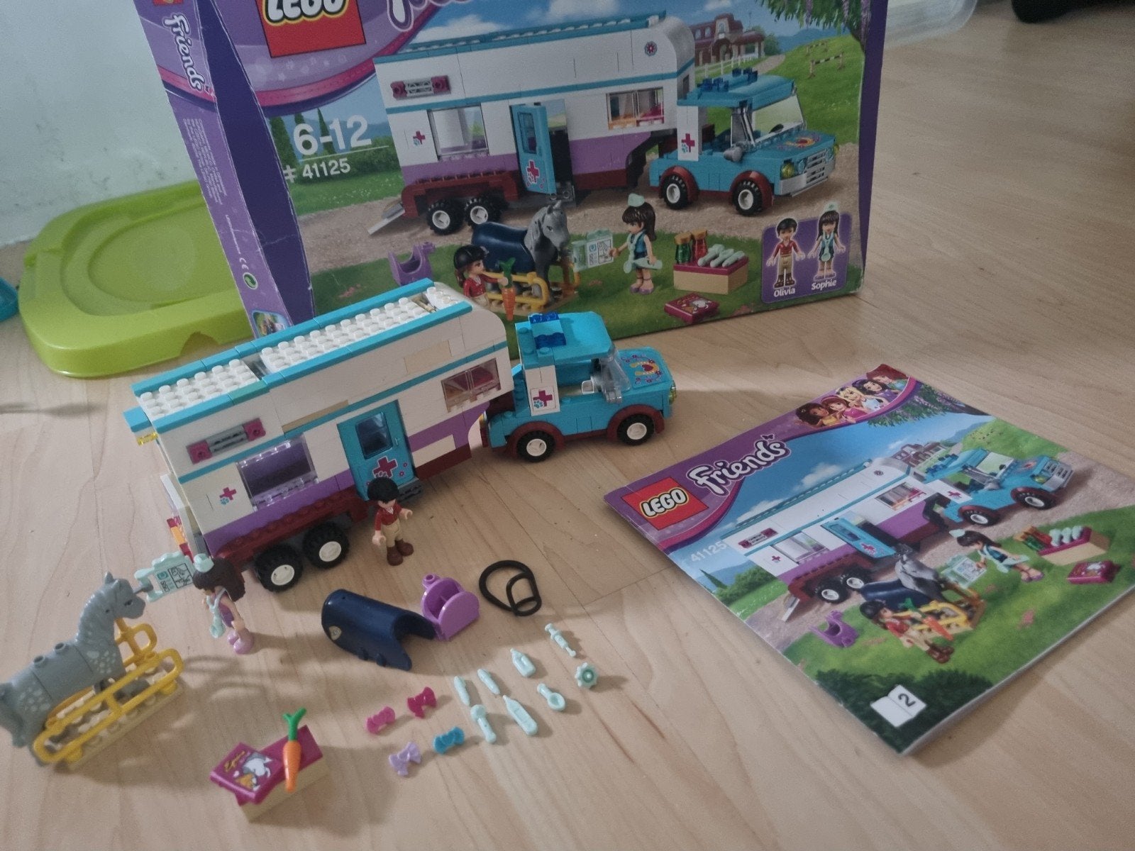 Lego friends 41125 paardendokter trailer, Gebruikt, Lego, Friends, Ophalen of Verzenden