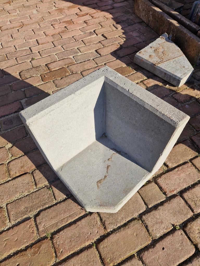 L-element hoekstuk 40x40x40 cm, Tuin en Terras, Tegels en Klinkers, Ophalen, Nieuw, Beton, Overige typen