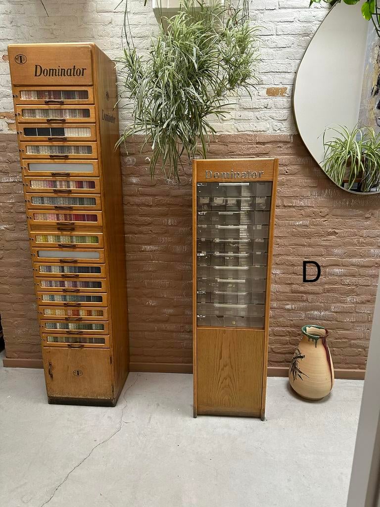 4 Vintage  fournituren kasten van het merk Dominator, Minder dan 50 cm, Gebruikt, 5 laden of meer, 100 tot 150 cm