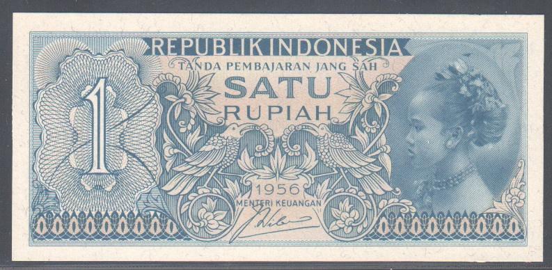 Indonesia 1 Rupiah 1959 Replacement, Postzegels en Munten, Verzenden, Zuidoost-Azië, Los biljet