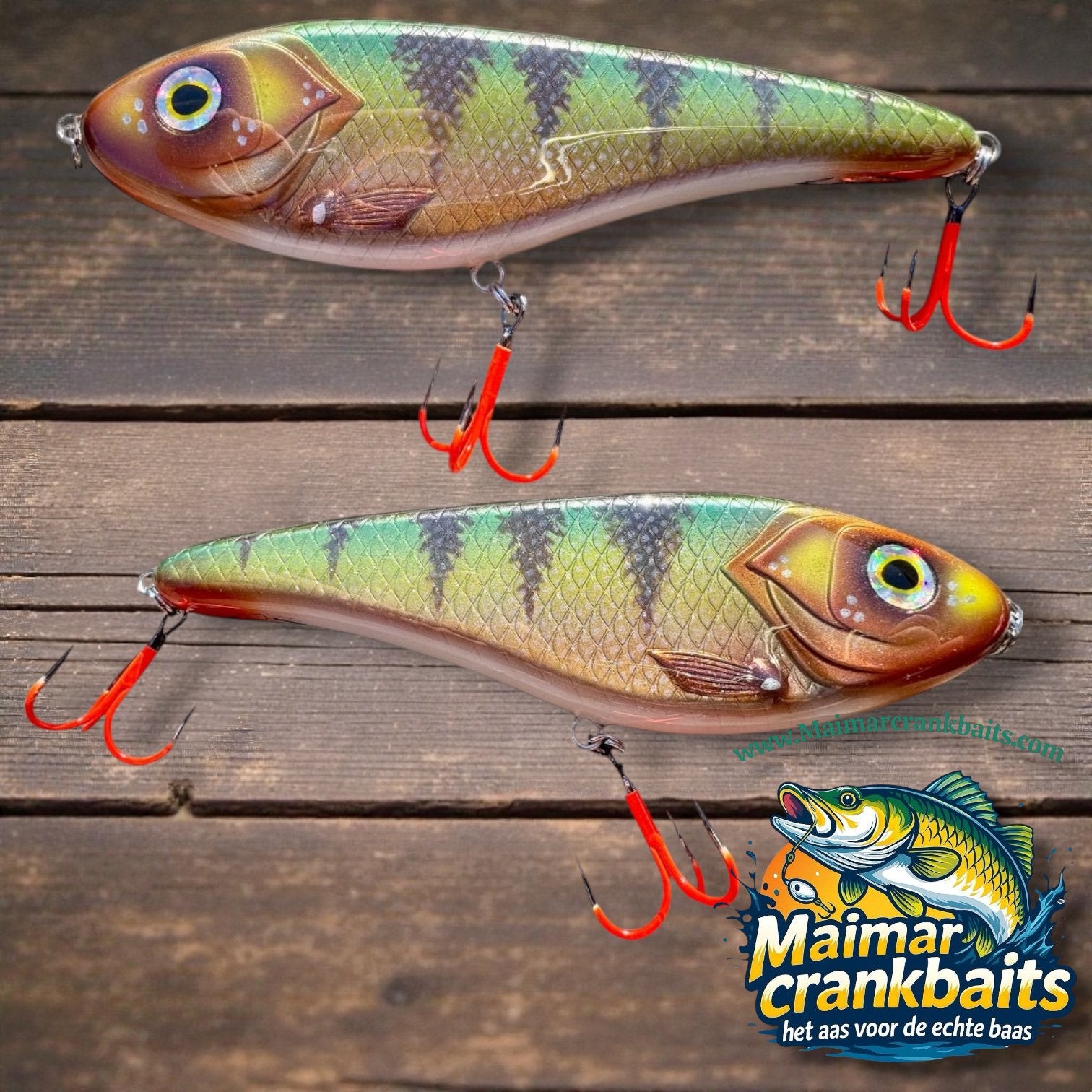 Custom Gespoten 6” Slider Jerkbait UV treble 1# afgehaakt, Purmerend, Overige typen, Nieuw, Ophalen of Verzenden