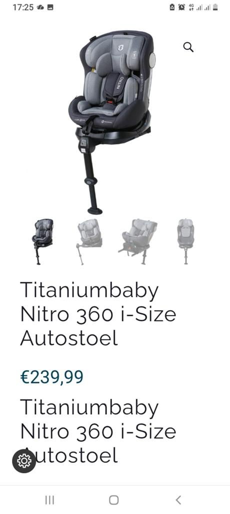 Titaniumbaby autostoel - Zo goed als nieuw!, Kinderen en Baby's, Autostoeltjes, Ophalen of Verzenden, Zo goed als nieuw, Overige merken