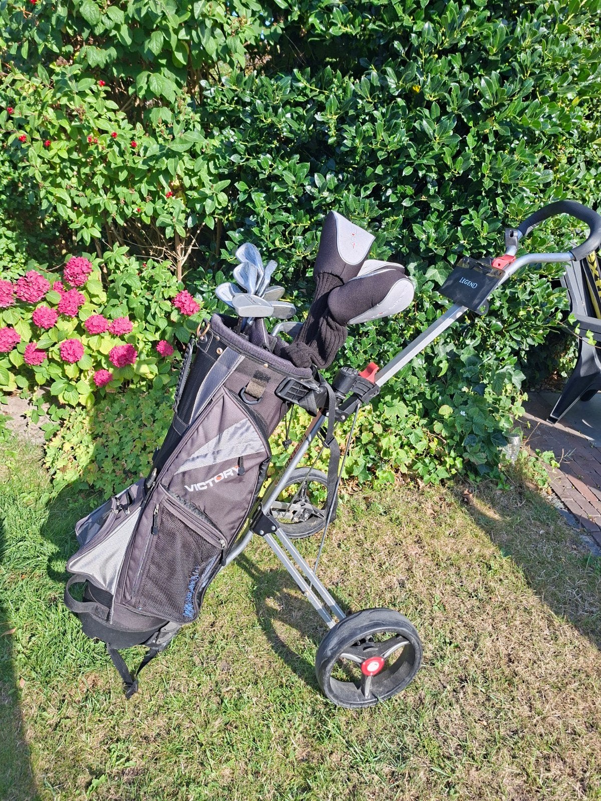 complete golfset met golftrolley, Ophalen of Verzenden, Gebruikt, Set