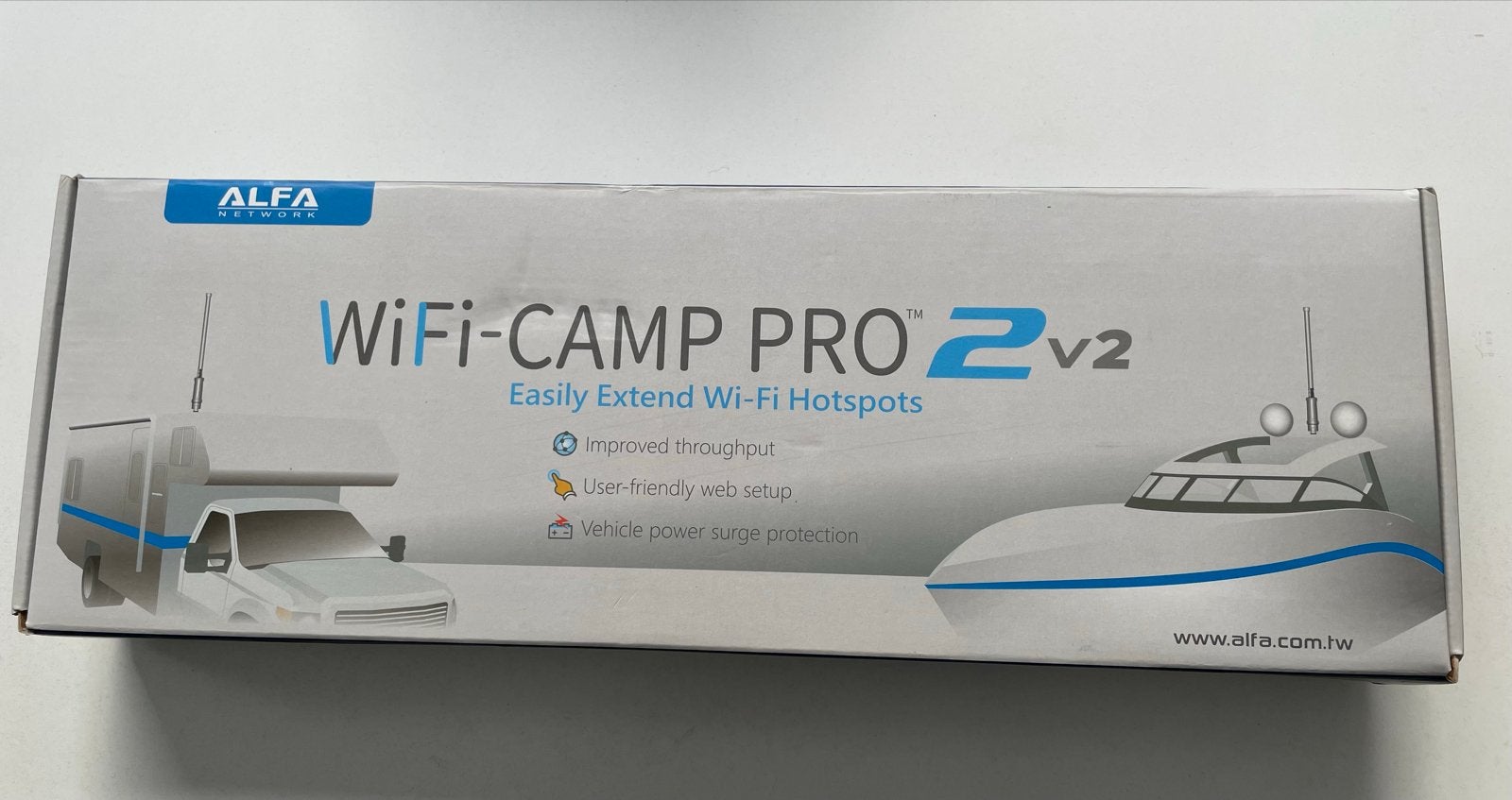 ALFA WiFi-CAMP PRO 2 v2 WiFi Extender voor Camper/Boot, Caravans en Kamperen, Ophalen of Verzenden, Zo goed als nieuw