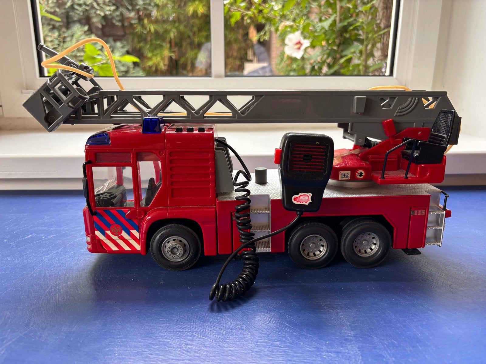 Dickie toys brandweerwagen met megafoon en waterreservoir, Ophalen of Verzenden, Gebruikt