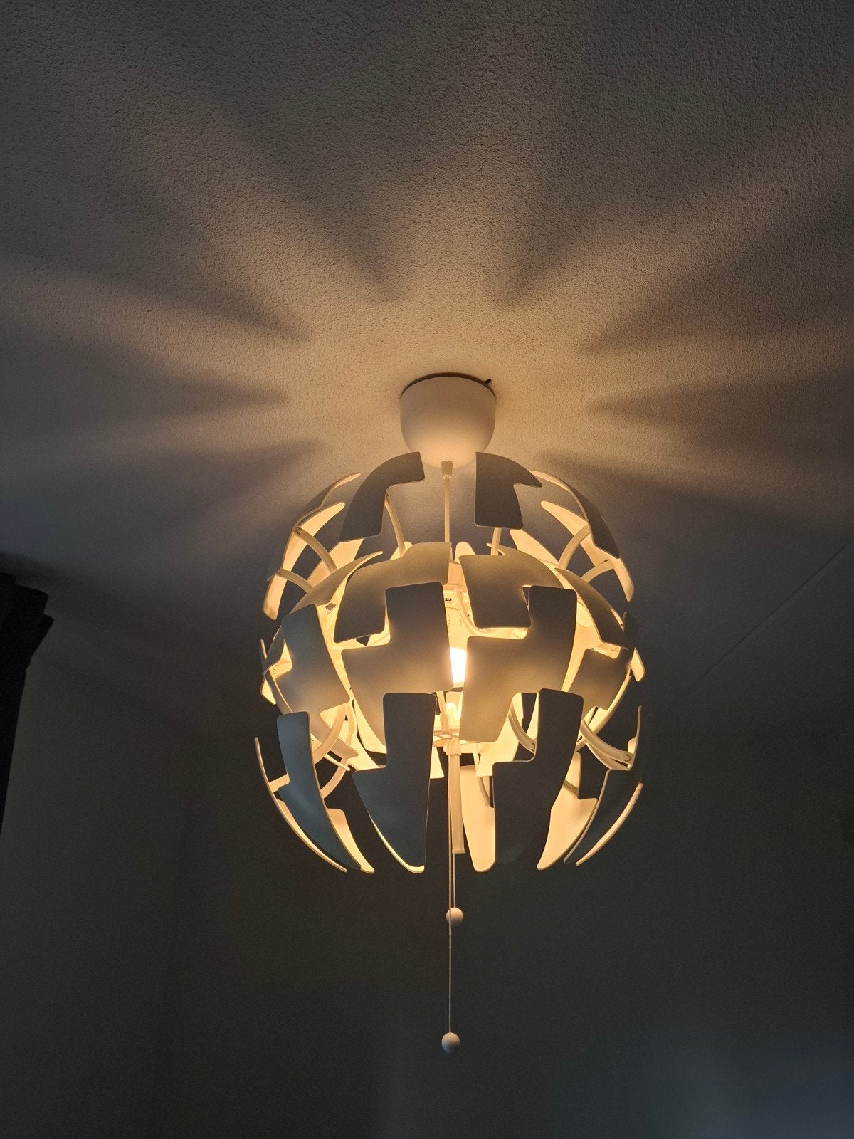 IKEA PS 2014 Hanglamp - Wit, Veranderlijke Vorm, Kunststof, Modern, Veranderlijk, Zo goed als nieuw, E27 (groot)