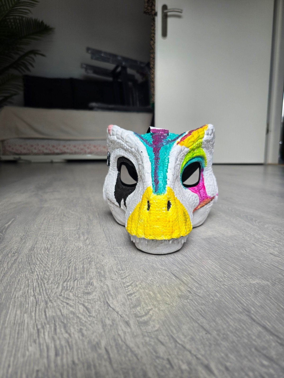 Dino masker furry, Hobby en Vrije tijd, Kostuums, Theaterbenodigdheden en LARP, Ophalen of Verzenden, Zo goed als nieuw, Accessoires