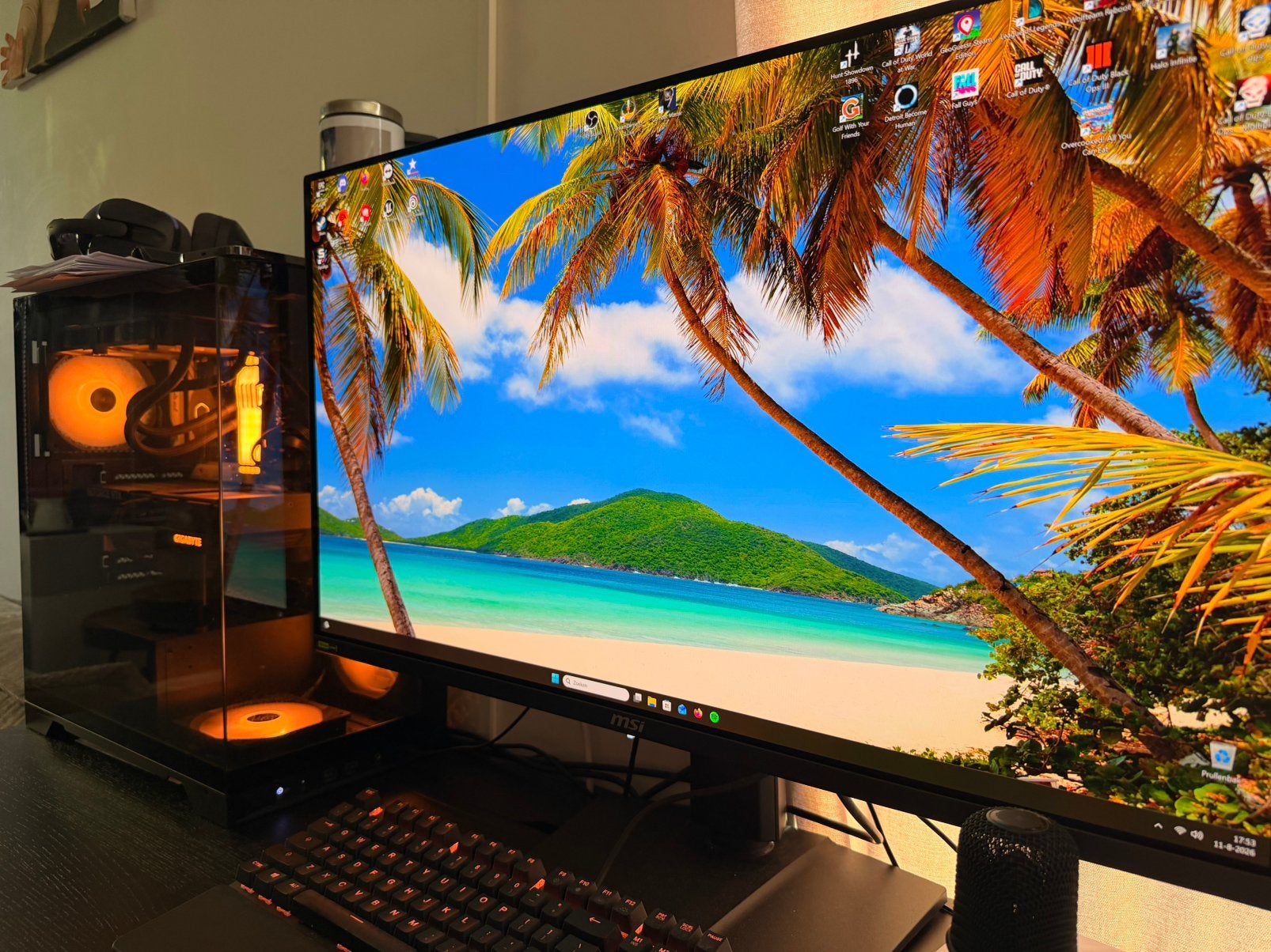 Complete Gaming PC + MSI 32” 4K 240Hz QD-OLED monitor, Computers en Software, Ophalen, Zo goed als nieuw, Gaming, SSD