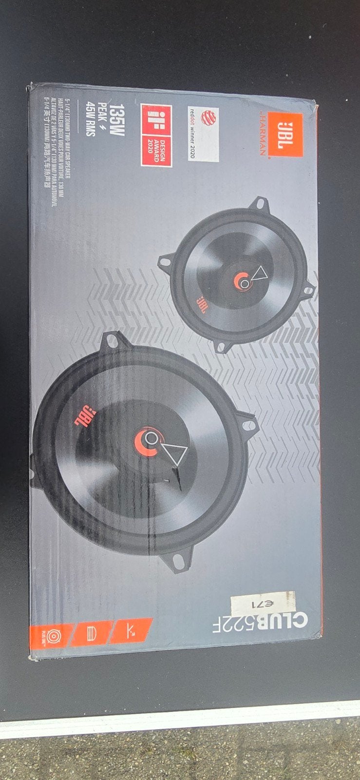 JBL Club 522F B-stock autospeakers - Nieuwstaat, Ophalen of Verzenden