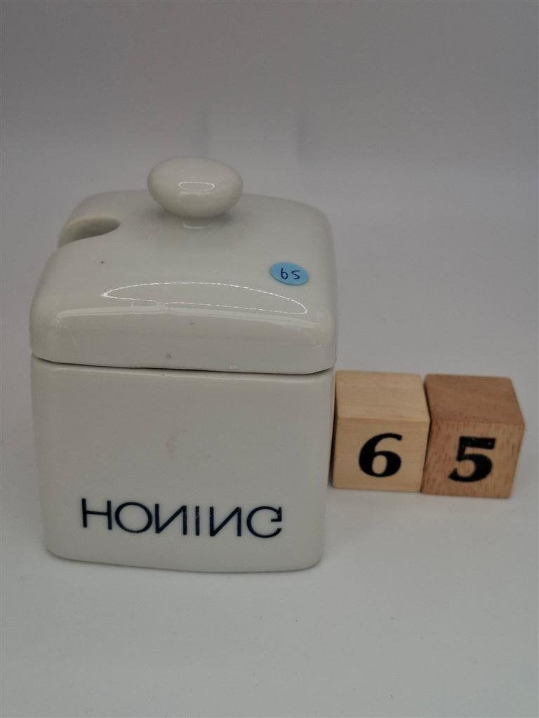 Honingpot nr. 065, ttt designs, opschrift HONING, Huis en Inrichting, Ophalen of Verzenden, Zo goed als nieuw, Bord(en), Overige stijlen