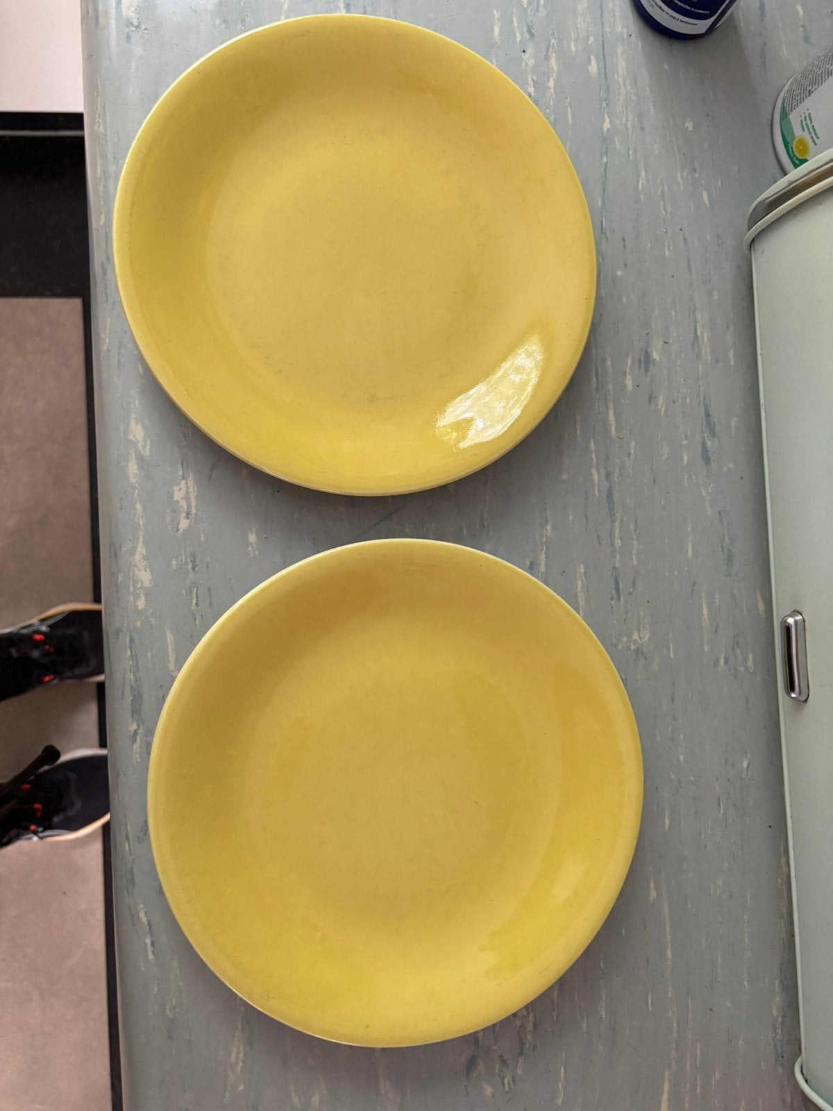 Diner borden Boch pastel okergeel, Ophalen of Verzenden