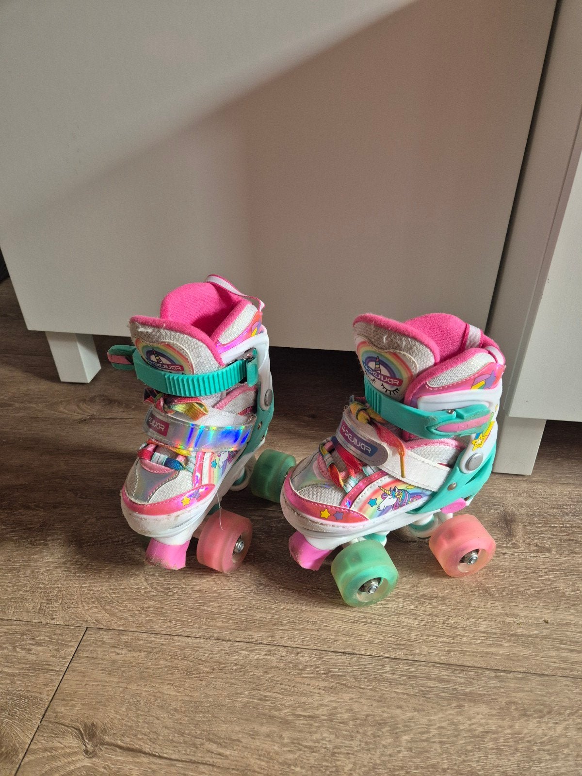 Verstelbare Eenhoorn Roller Skates met licht! Maat 28 t/m 31, Ophalen of Verzenden, Verstelbaar, Gebruikt, Kinderen