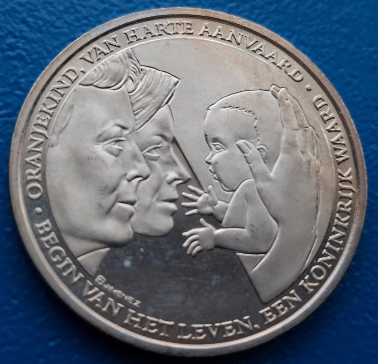 Geboortepenning Prinses Catharina Amalia - 2003 UNC, Postzegels en Munten, Ophalen of Verzenden, Overige materialen, Nederland