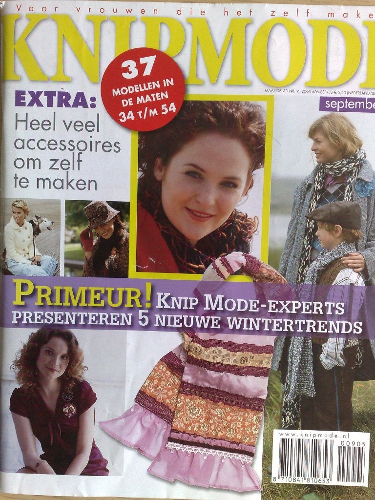 Knipmode september nr. 9 / 2005, Verzenden, Zo goed als nieuw, Vrouw, Knipmode