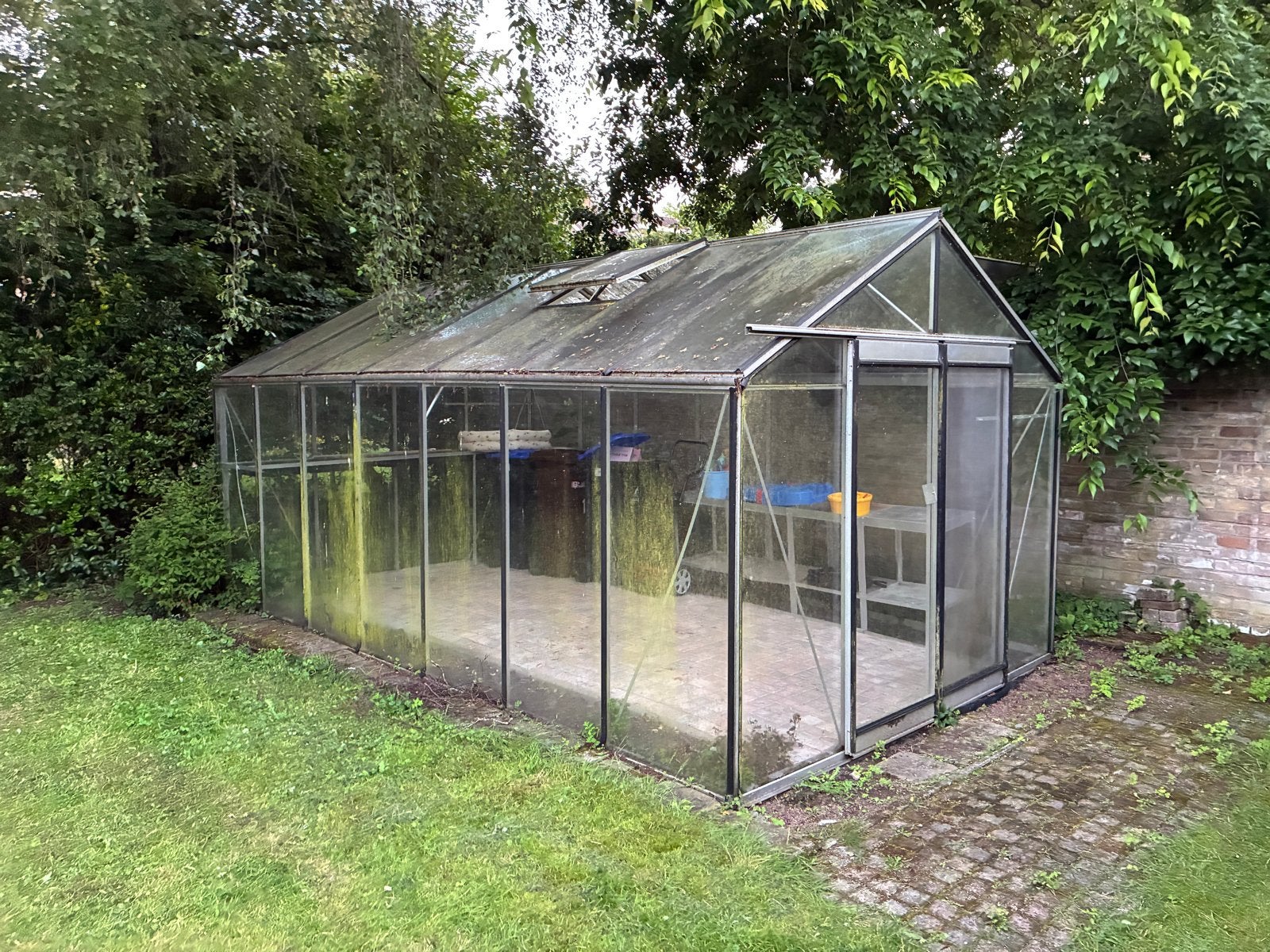 Tuinkas / Hobbykas | Ruim (5,25 x 3) met aluminium frame, Tuin en Terras, Kassen, Gebruikt, Kweekkas, Ophalen of Verzenden, Glas