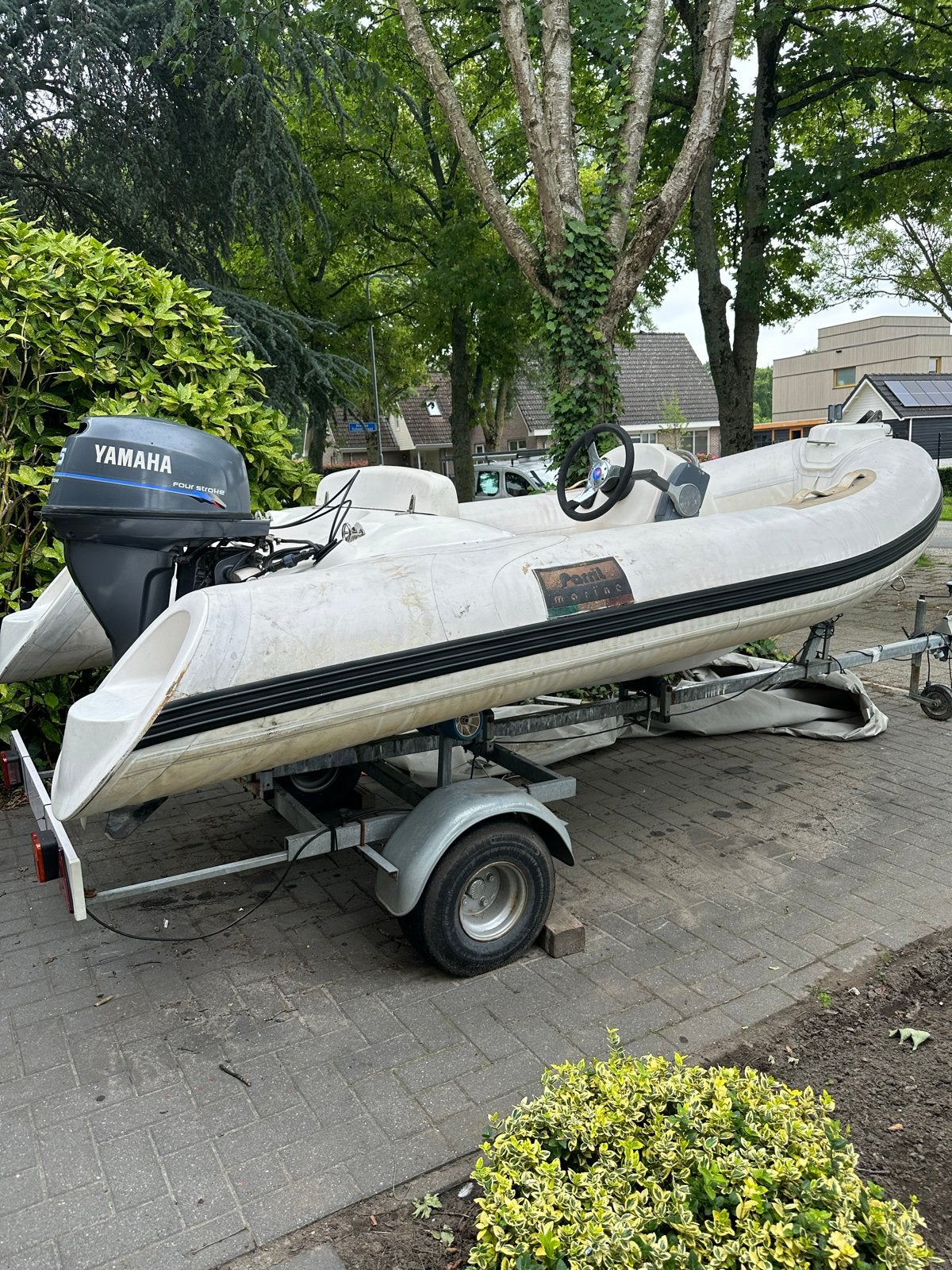Rib 3.80m met 15pk 4-takt Yamaha, console en trailer, 4 m, 15 pk, Ophalen, Polyester/glasvezel