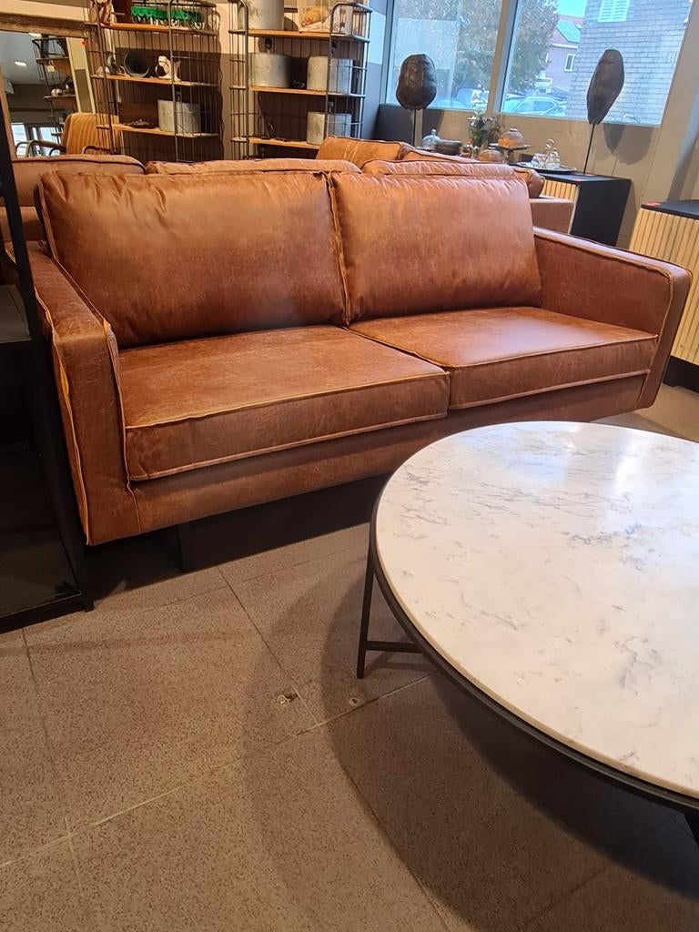 Nieuwe 2zits bank rodeo leer cognac 190cm €350, Ophalen, ., Nieuw, .