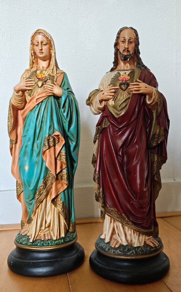 Heiligen beelden, Jezus en Maria, Ophalen, Zo goed als nieuw, Beeld(je), Christendom | Katholiek