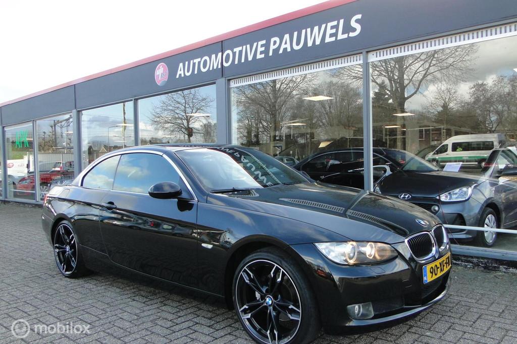 BMW 3-serie Cabrio 320i High Ex benzine, schakel, 157541 km, Auto's, Huisgarantie, 4 cilinders, 4 stoelen, Zwart