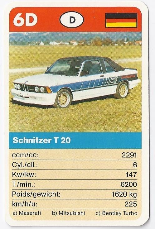 Kw2587 autokaartje schnitzer t 20, Ophalen of Verzenden, Zo goed als nieuw, Auto's