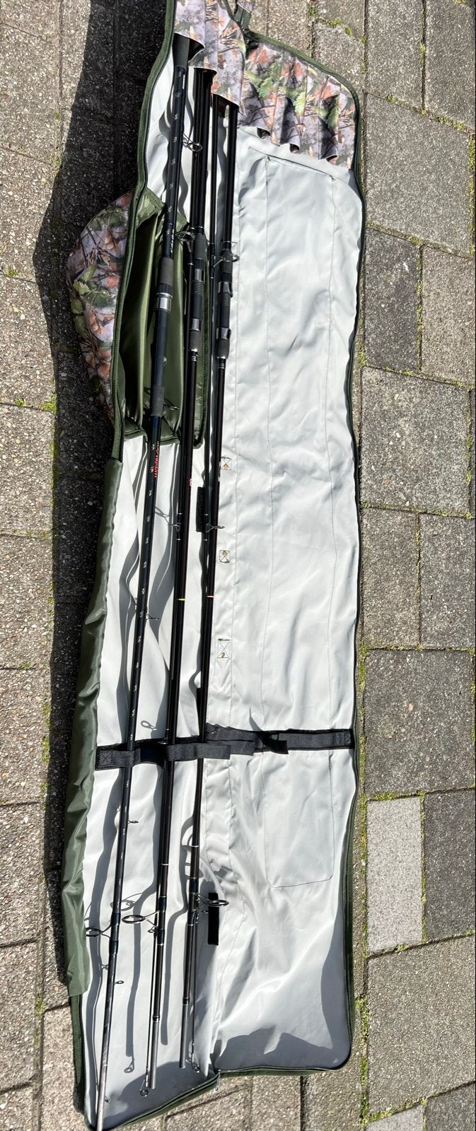 3x Karperhengels (XenTron Carp & Shimano Hyperloop) met foed, Watersport en Boten, Hengelsport | Karpervissen, Ophalen, Zo goed als nieuw