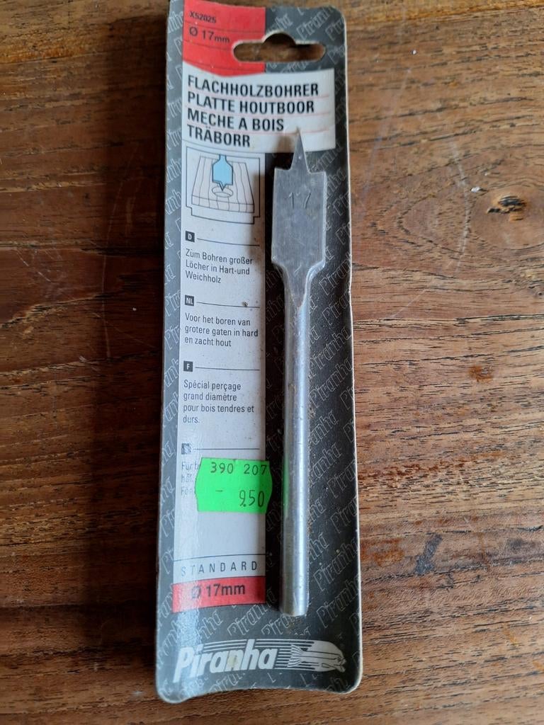 Nieuwe Piranha platte houtboor 17mm, Ophalen, Nieuw, Overige typen