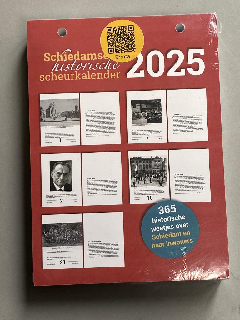 Schiedamse historische scheurkalender 2025, Ophalen of Verzenden, Nieuw