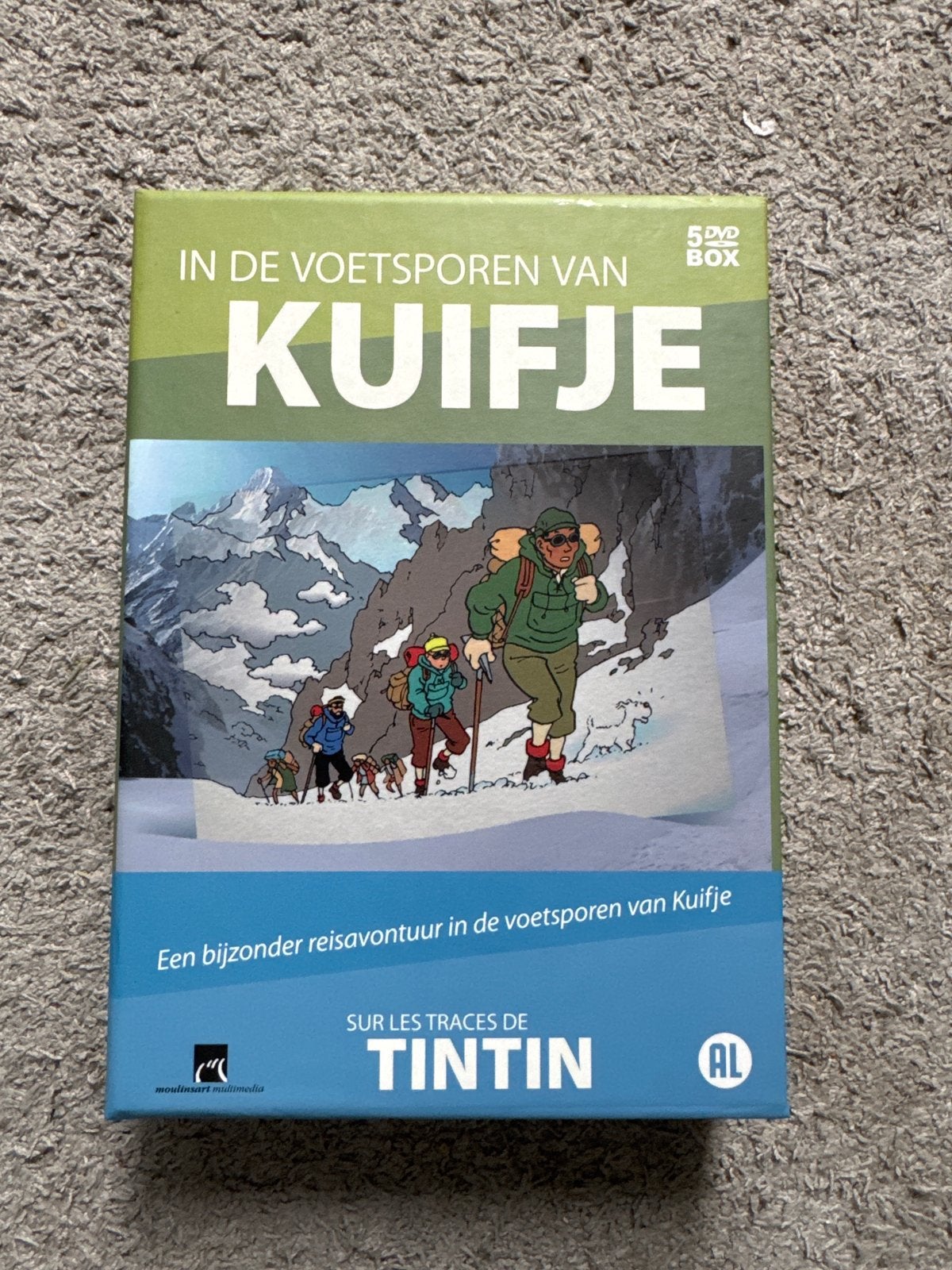 In de voetsporen van Kuifje - 5 DVD Box, Cd's en Dvd's, Dvd's | Documentaire en Educatief, Alle leeftijden, Nederlands, Zo goed als nieuw
