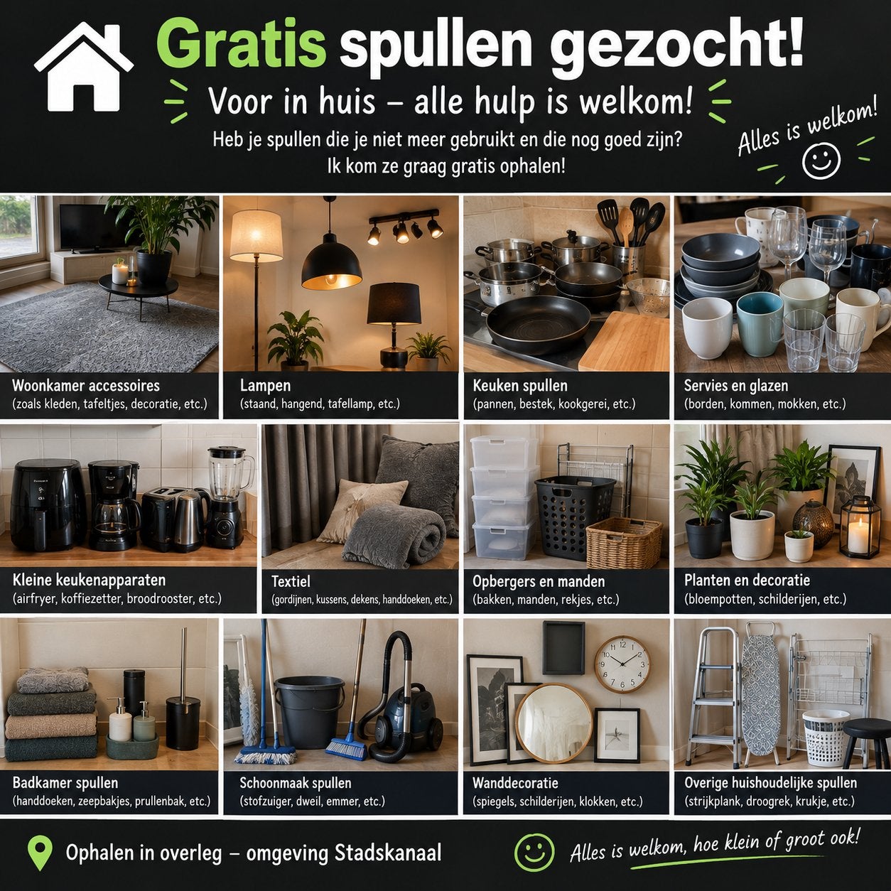Gratis, Ophalen, Zo goed als nieuw, Minder dan 10 m²