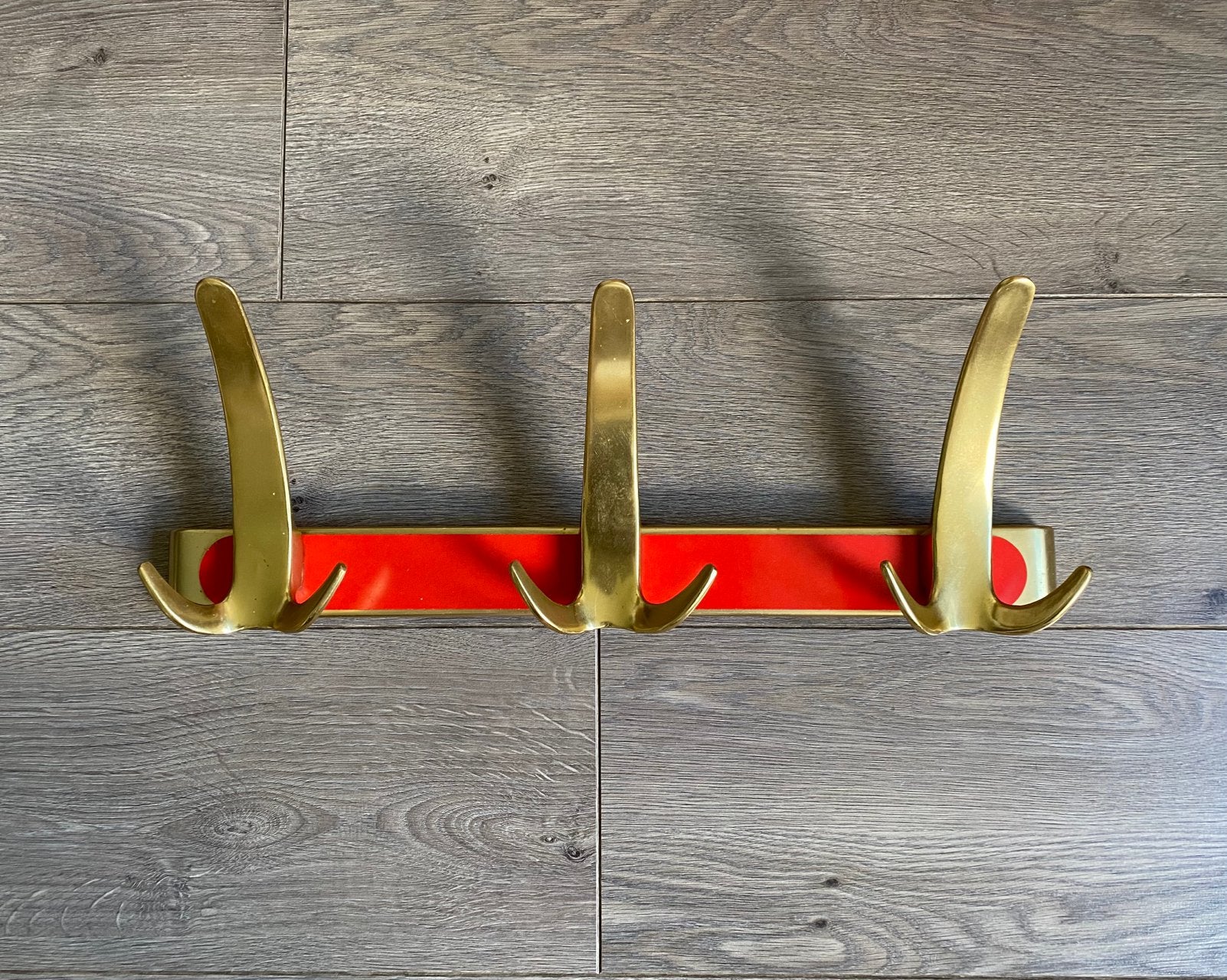 Vintage 50s kapstok wandkapstok Scandinavisch design, Wandkapstok, Ophalen of Verzenden, Zo goed als nieuw, Minder dan 100 cm