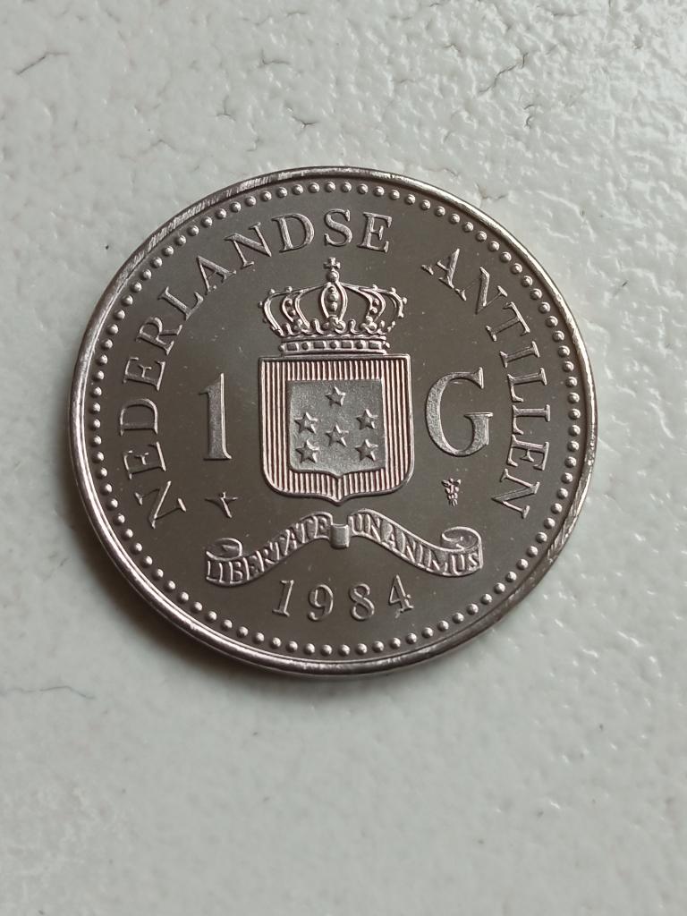 Nederlandse Antillen 1 gulden 1984., Ophalen of Verzenden, Midden-Amerika, Losse munt