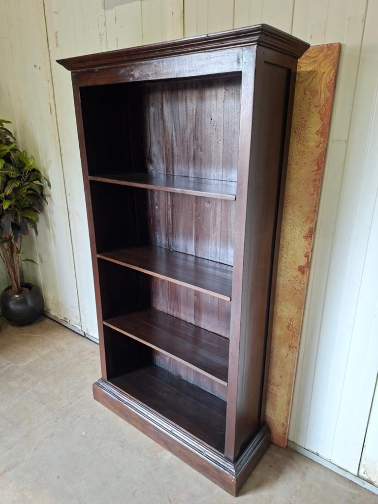 Koloniaal teakhouten boekenkast afm: 98x34m en 180cm hoog., Ophalen of Verzenden, 25 tot 50 cm, 150 tot 200 cm