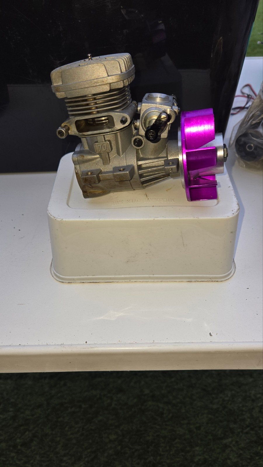 os max 70 sz heli motor, Ophalen of Verzenden, Gebruikt