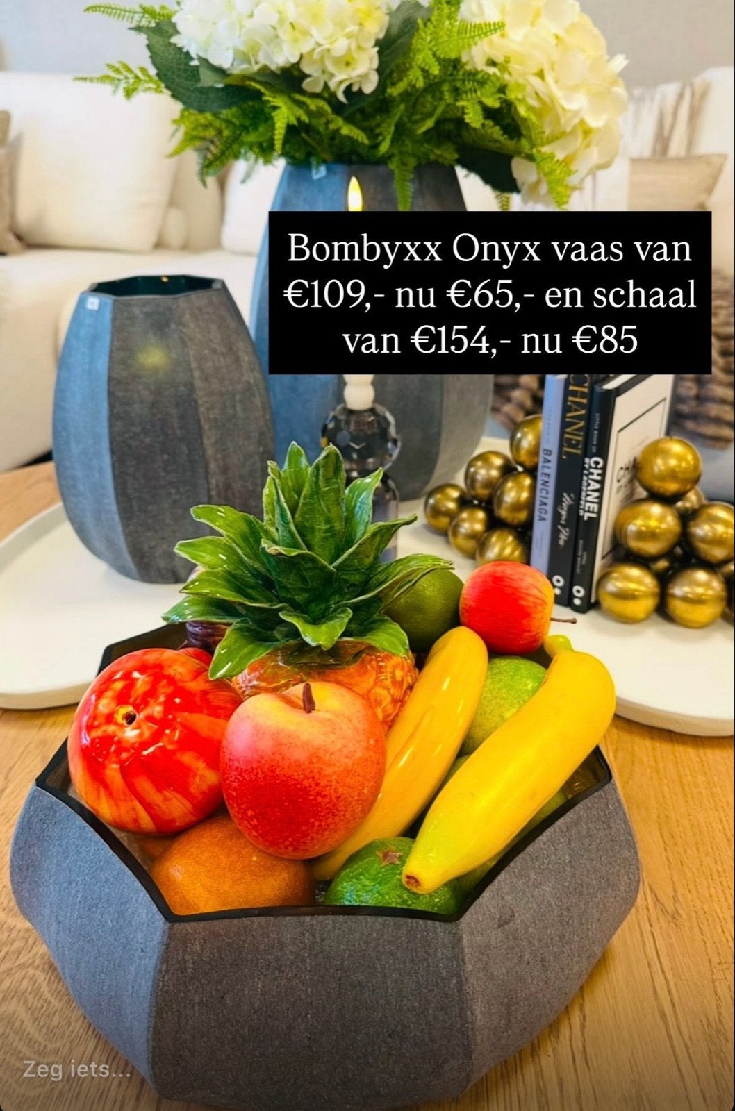 Bombyxx Onyx Schaal en vaaa Stijlvol en Modern Design, Overige materialen, Schaal, Ophalen of Verzenden, Zo goed als nieuw